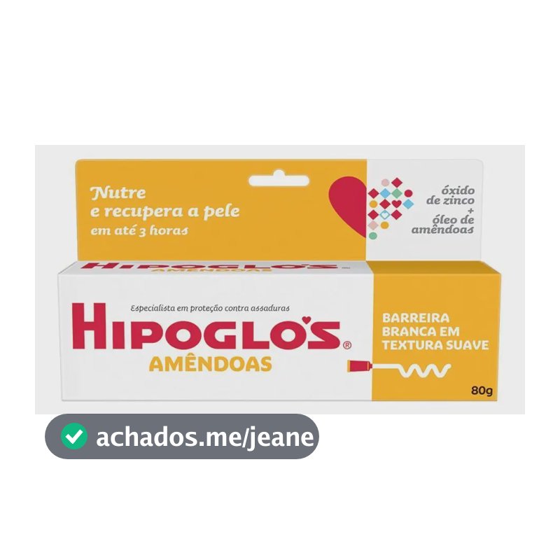 Hipoglós Amêndoas Creme Preventivo De Assaduras, 80g