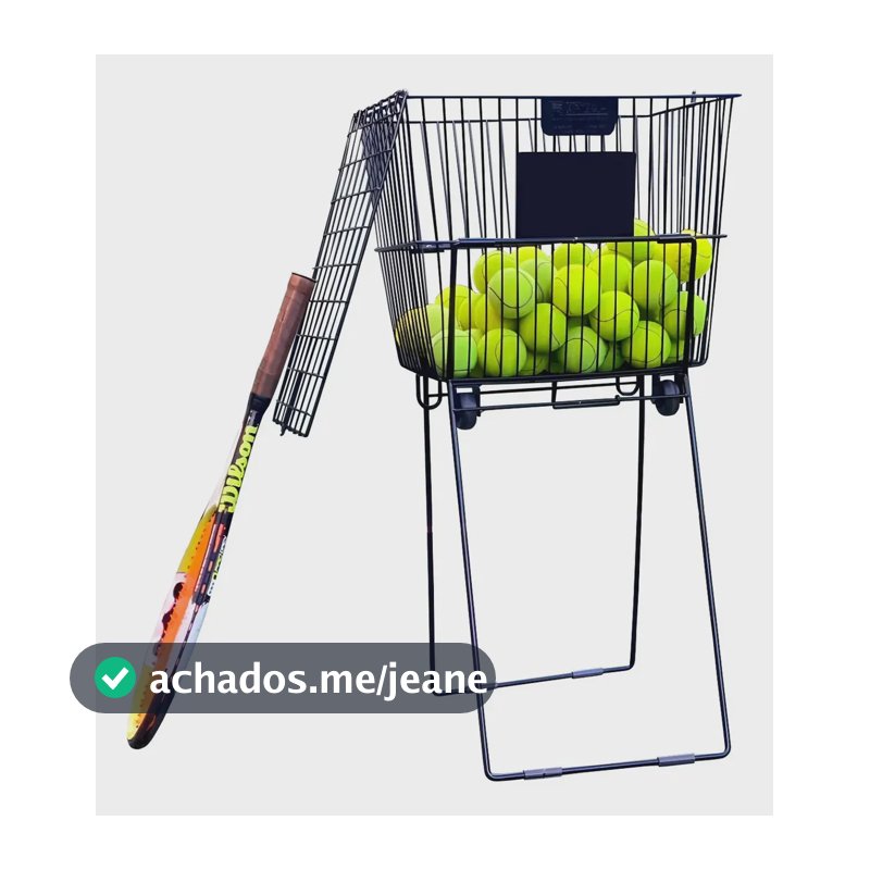 Cesto Pegador Carrinho De Bolas Beach Tennis Tênis Artefapi Preto