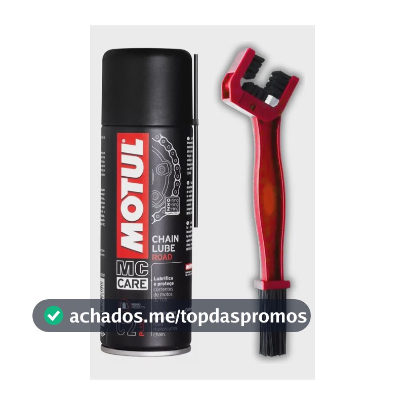 Kit Lubrificante Corrente Motul C2 Plus Chain Lube + Escova
