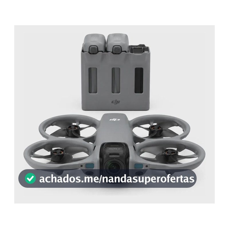 Drone Dji Avata 360 Homologado Com 2 Baterias + Hub Cinza