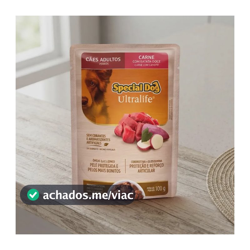 Special Dog Carne Ao Molho Ração Úmida Sachê 100g