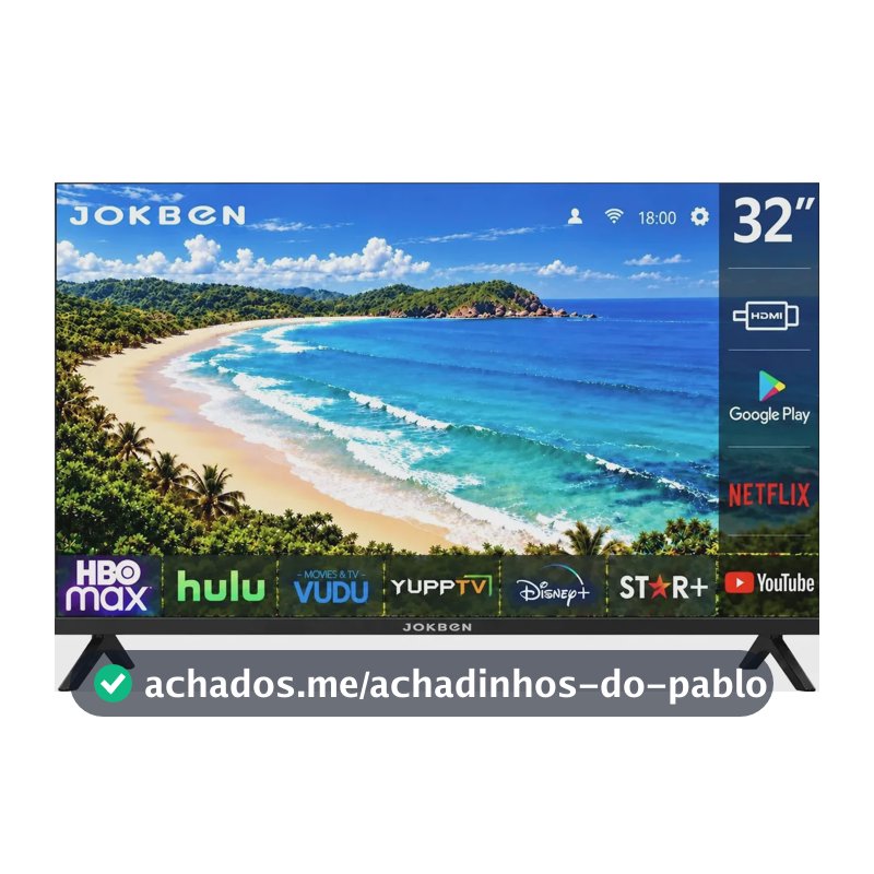 Smart Tv Jokben 32 Polegadas Hd Led Android Wi-fi Hdmi