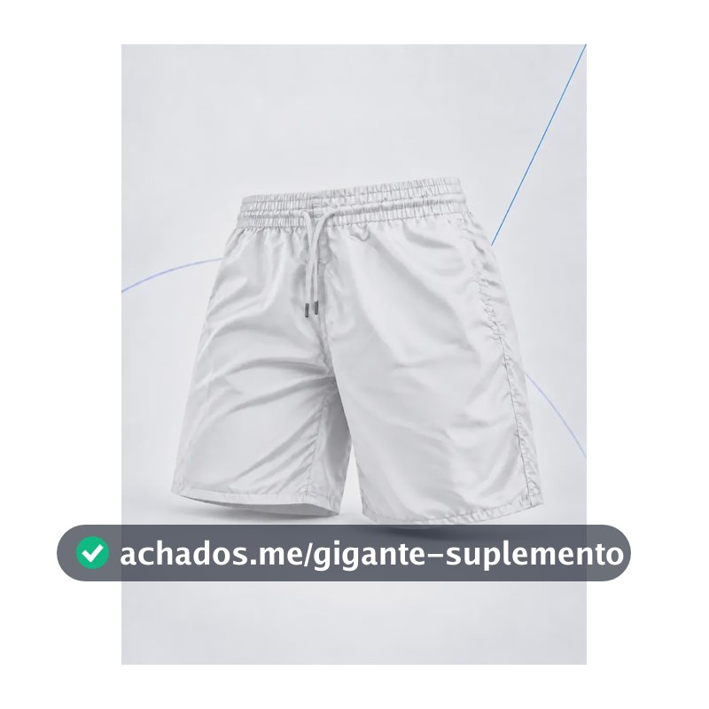 Short Bermuda Masculino Tactel Elastano Praia Fitnes Treino Branca Tactel -liso G