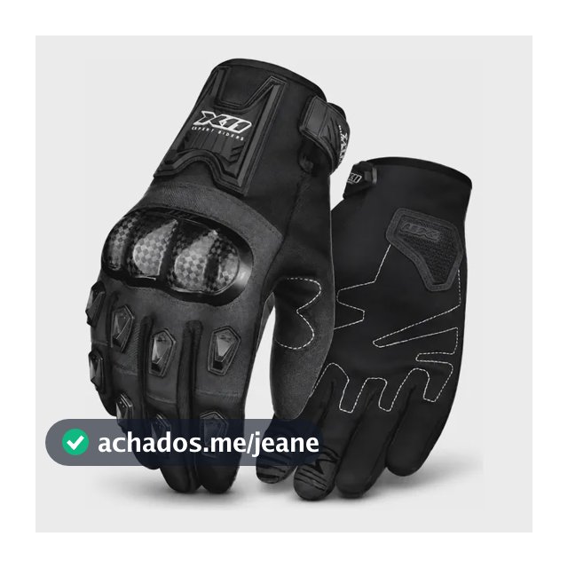 Luva X11 Blackout 2  Motoqueiro Moto Motociclista Proteção