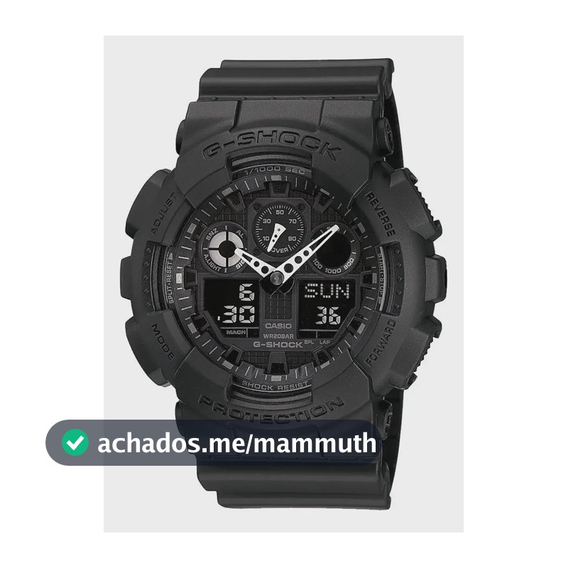 Relógio Masculino Casio G-shock Original Ga-100-1a1dr Preto