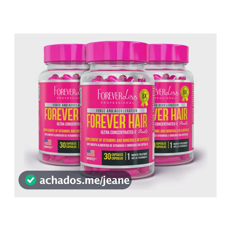Combo Tratamento 3 Meses Forever Hair Crescimento Capilar