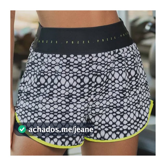 Shorts Feminino Academia Duplo Estampa Action Pozze Corrida  Estampado Action M