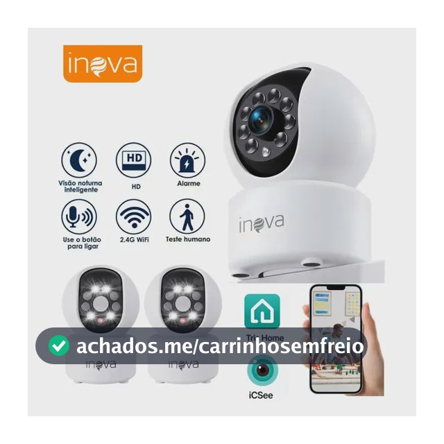 Kit 2 Babá Eletrônica Câmera Inteligente Câmera De Segurança Residencial Interna Wi-fi 360° 1080p Full Hd, Detecção De Movimento Áudio Bidirecional 24/7 ICSEE Câmera De Monitoramento