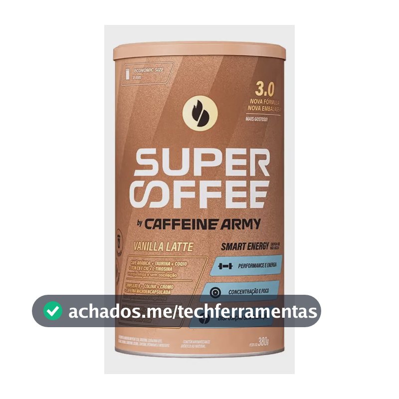 Supercoffee 3.0 380g Super Coffee Caffeine Army Sabor Baunilha