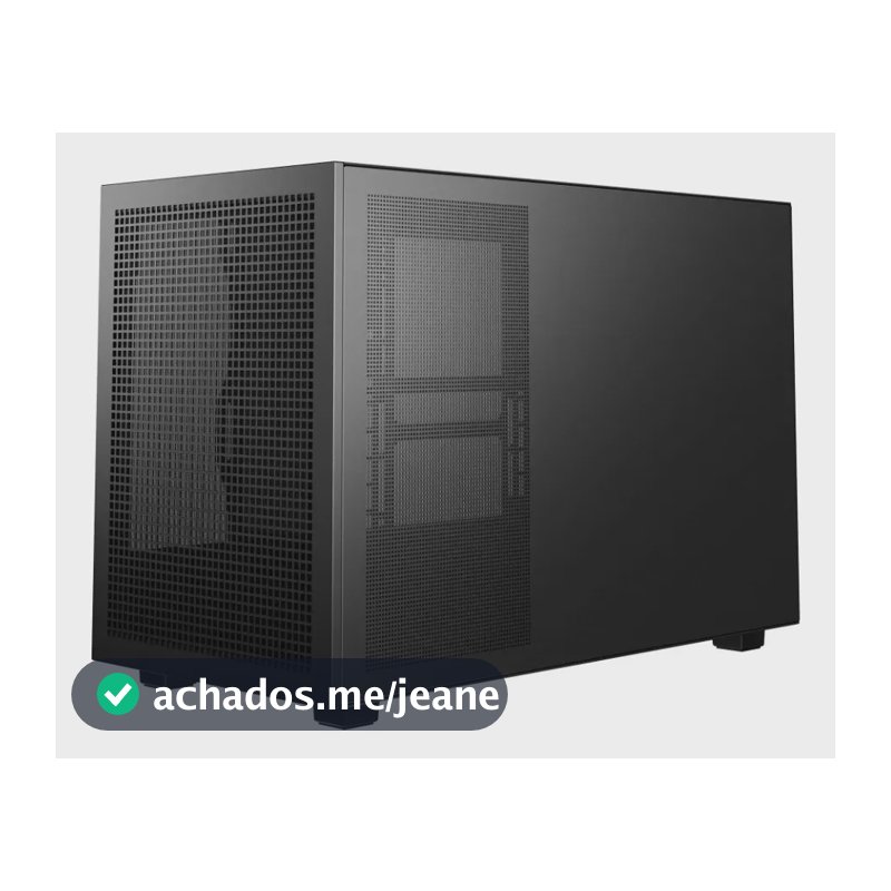 Gabinete Gamer Deepcool Ch260 Wood Preto Micro-atx Sem Fans