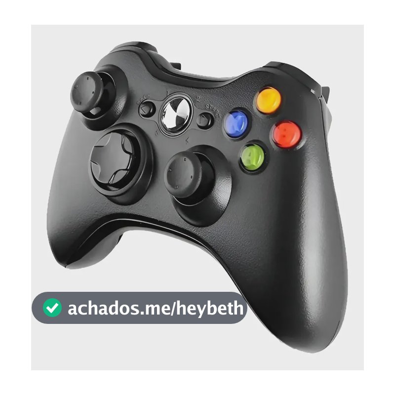 Controle Xbox 360 Sem Fio Preto Compatível Pc Video Game