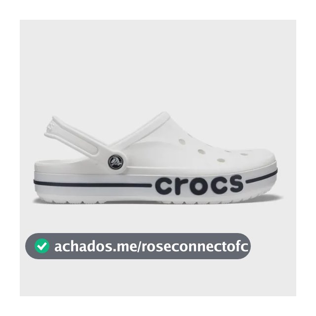 Sandália Crocs Bayaband Clog White/navy