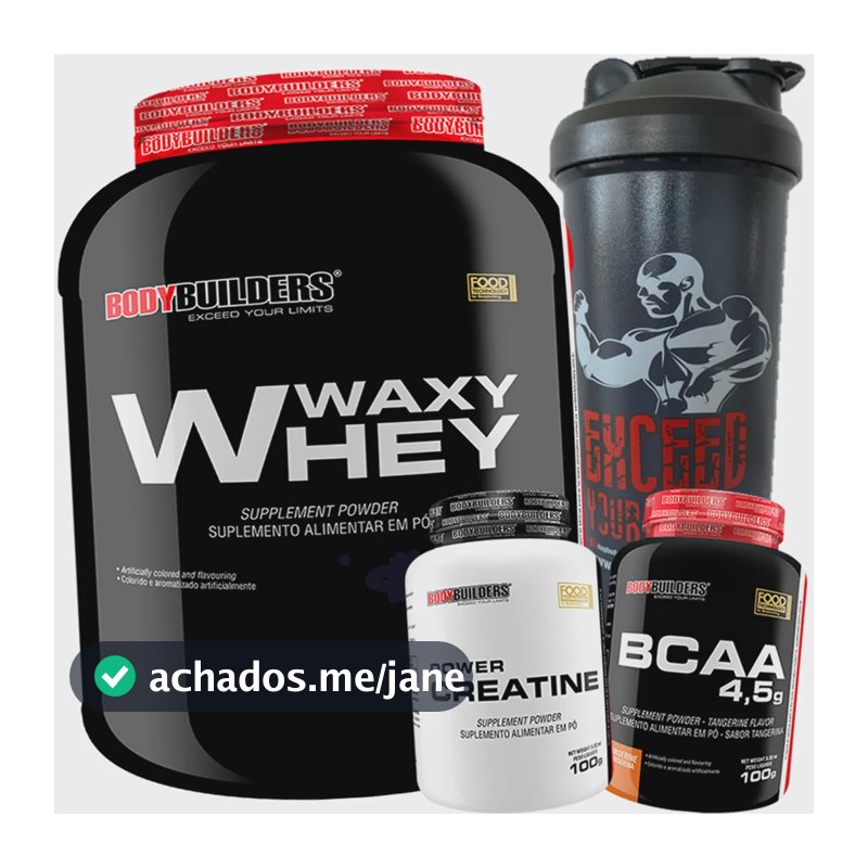 Proteína Bodybuilders Whey Concentrado em pó sabor Chocolate x 2kg 4 un