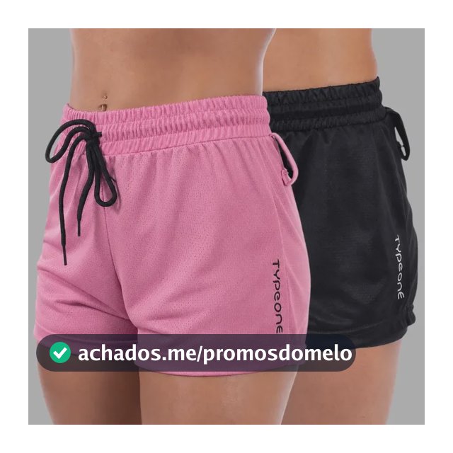 Kit 2 Shorts 2 Em 1 Feminino Academia Duplo Compressão