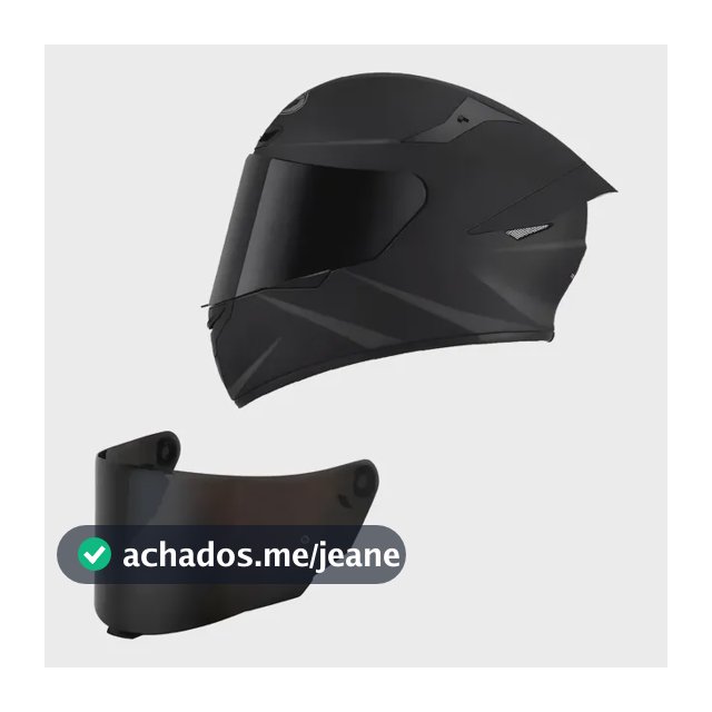 Capacete Kyt Tt Course Plain Preto Fosco + Viseira Fume