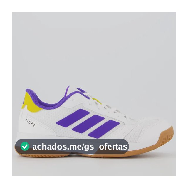 Tênis adidas Ligra 8 Juvenil Branco E Roxo Branco - 34 Br
