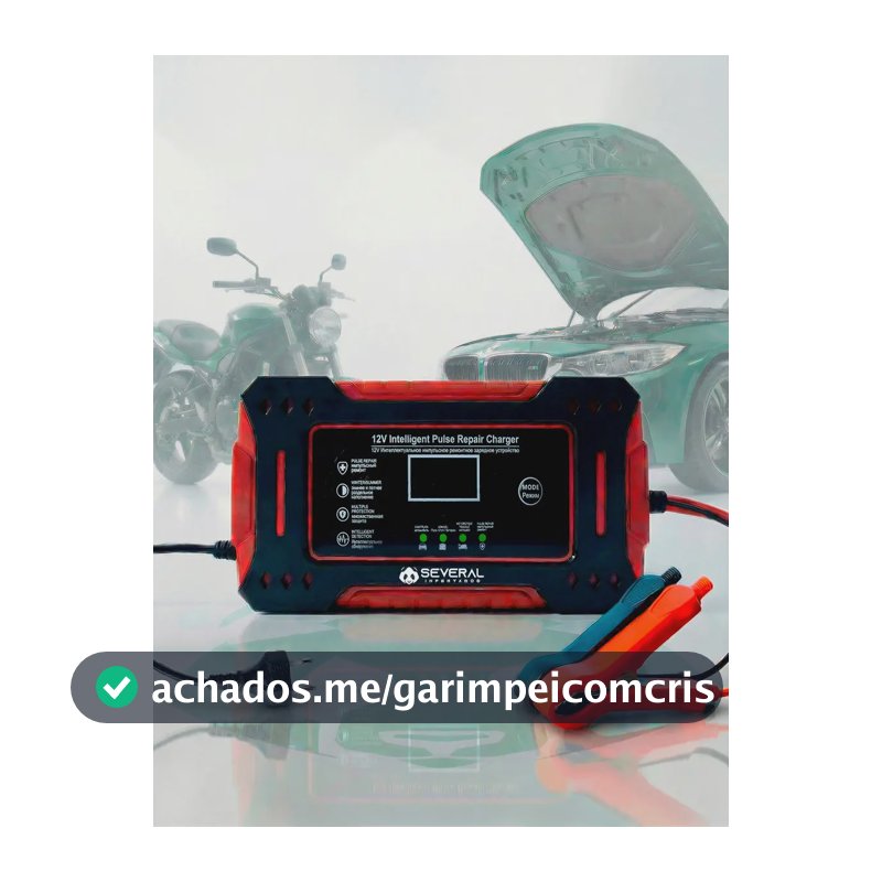 Carregador Inteligente De Bateria Automotiva Several Importados 12v Portátil Rápido Para Carro Moto E Veículos Several