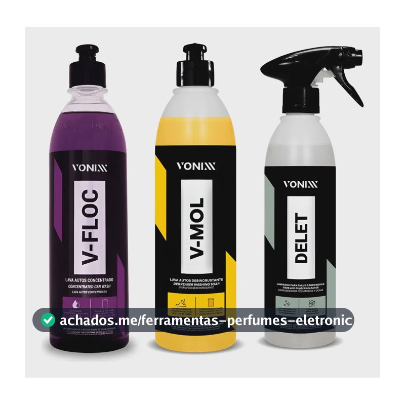 Kit Shampoo V-floc V-mol Limpador Delet 500ml Vonixx