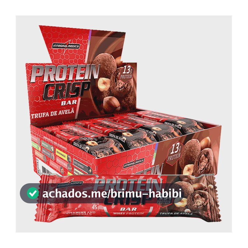 Barra de proteínas Integralmédica Protein Crisp sabor Trufa de avelã x 540g 12 un
