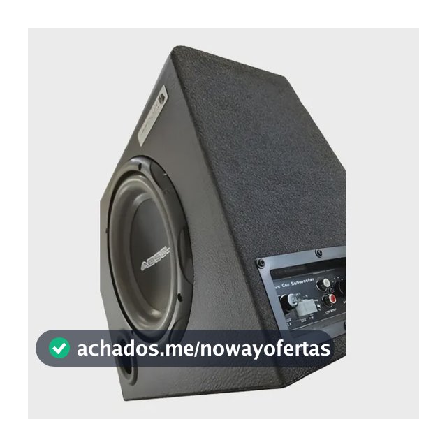 Caixa Som Amplificada Automotiva Universal Sub 8 Pol Absolut