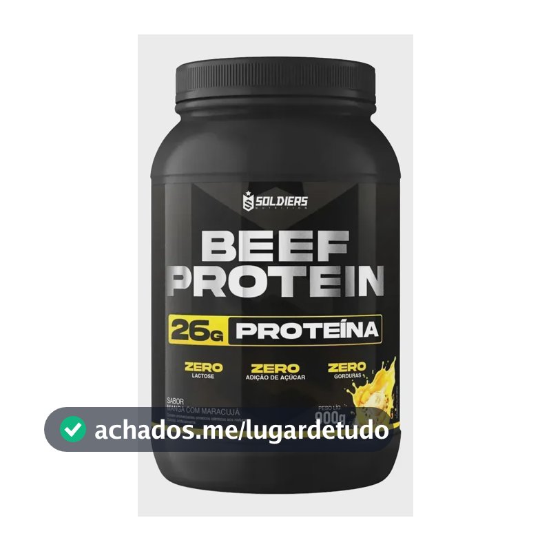 Proteína Beef Protein Zero Lactose Suplemento Alimentar Em Pó Manga Com Maracujá 900g - Soldiers Nutrition