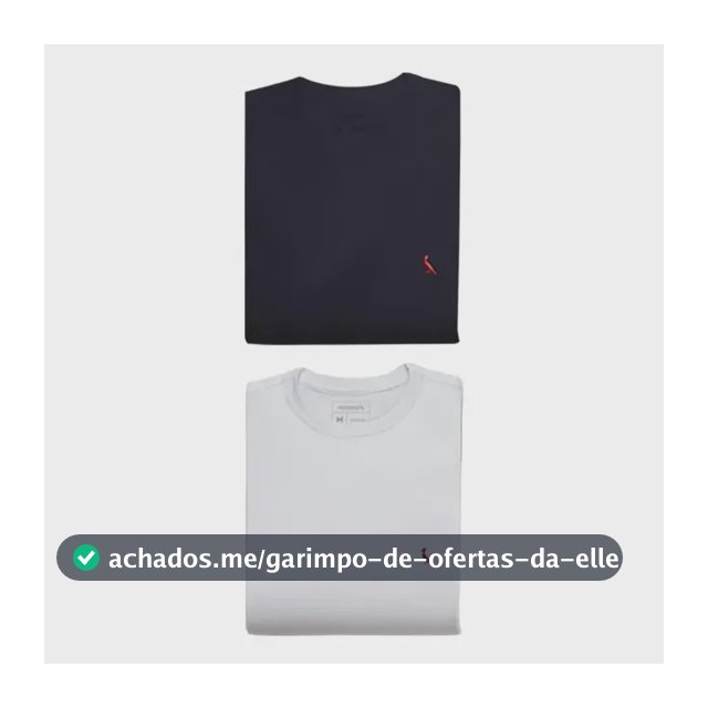 Kit 2 Camisetas Brasa Pica-pau Bordado Reserva Preto/branco G