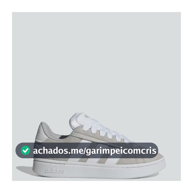 Tênis Masculino Grand Court Alpha 00s adidas Grey Two / Cloud White / Grey Two Liso 40 Br