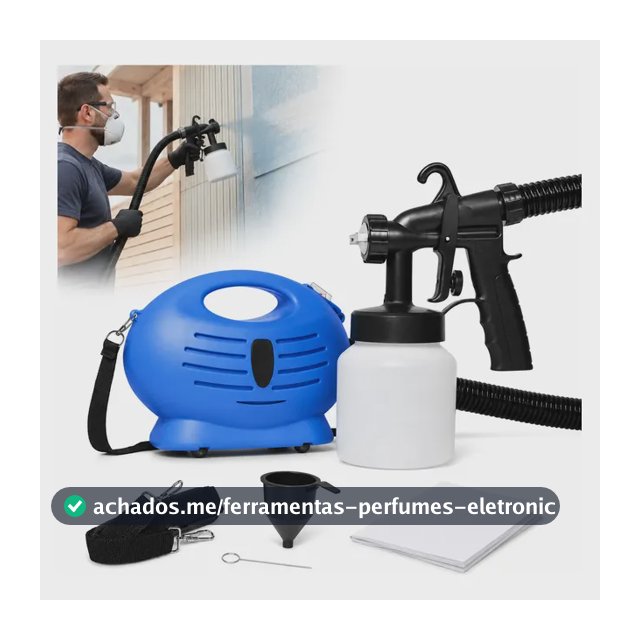 Pistola De Pintura Elétrica Pulverizador Tinta 650w 2.5mm 1l Azul 220v