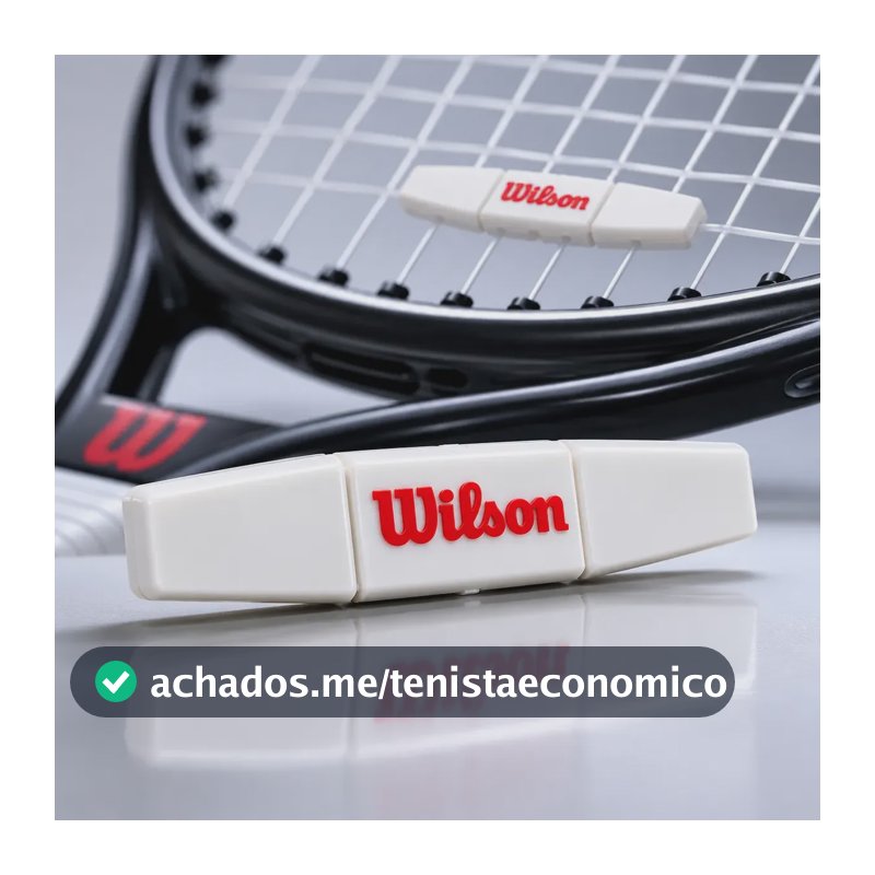 Antivibrador Wilson Shock Trap Para Raquete De Tênis Branco
