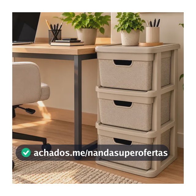 Organizador Gaveteiro Jaguar - Chão 3 Gavetas 15litros Cores