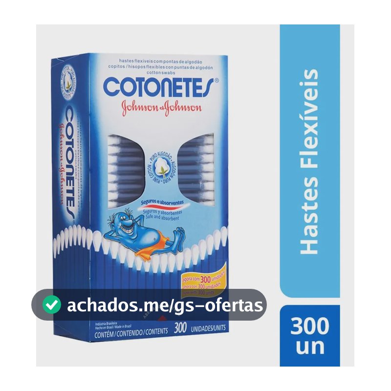 Hastes Flexíveis COTONETES 300 unidades
