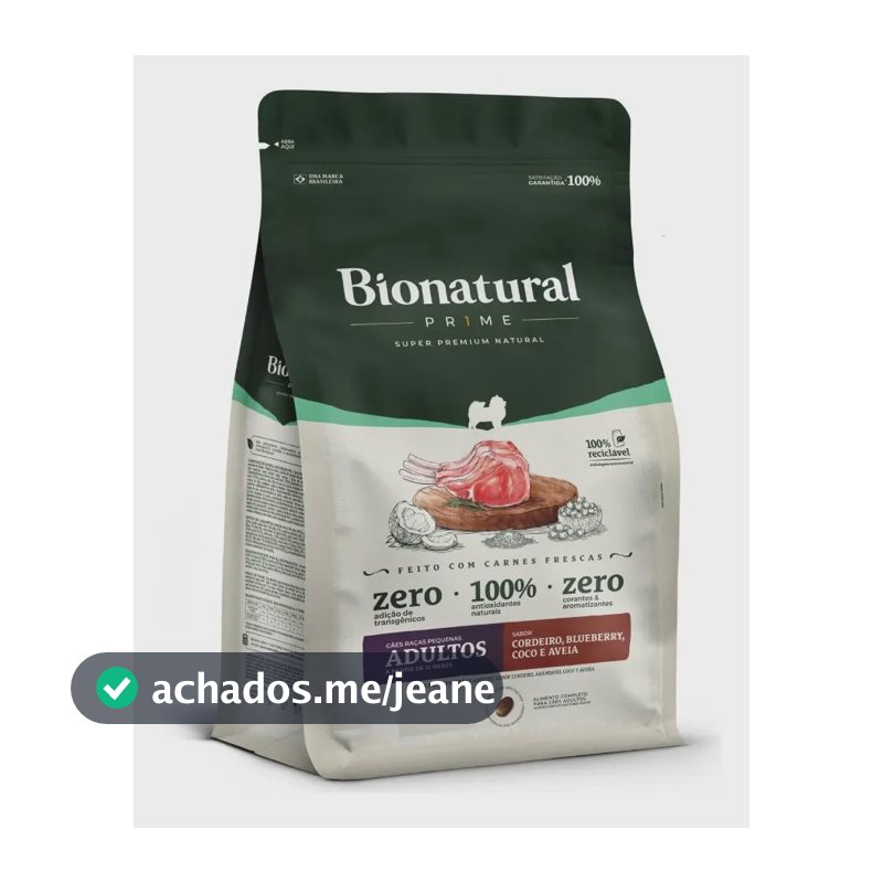 Ração Seca Super Premium Cão Adulto Raças Pequenas Cordeiro Blueberry 10,1kg