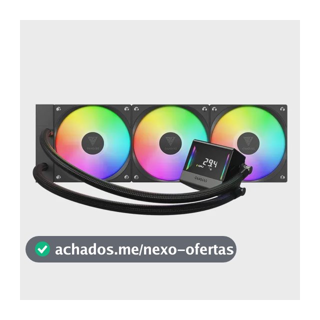Water Cooler Gamdias Chione E4-360 Preto Display Argb 360mm