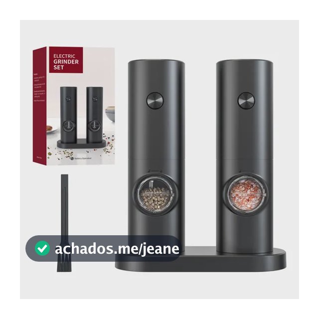 Moedor Elétrico Automático Sal E Pimenta Cinza-escuro
