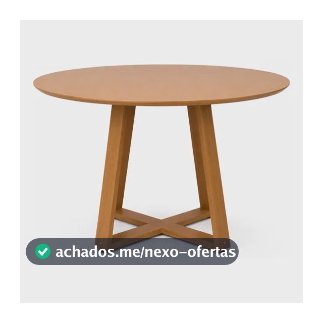 Mesa De Jantar Redonda Para 4 Lugares 110cm Onix Gabilitte Nature