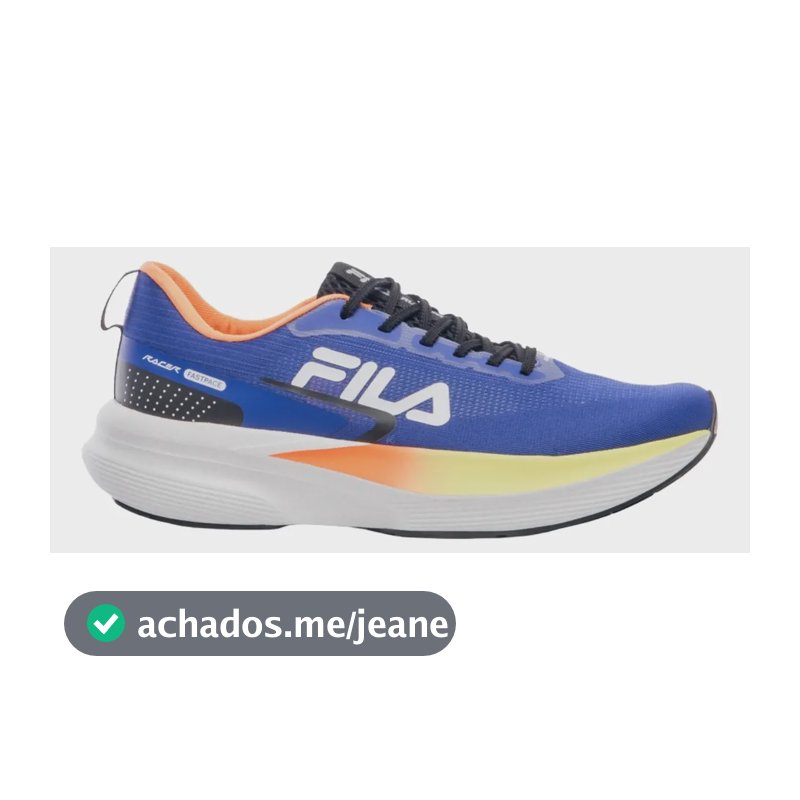 Tênis Fila Racer Fastpace Masculino Original Corrida Azul/branco Liso 42 Br
