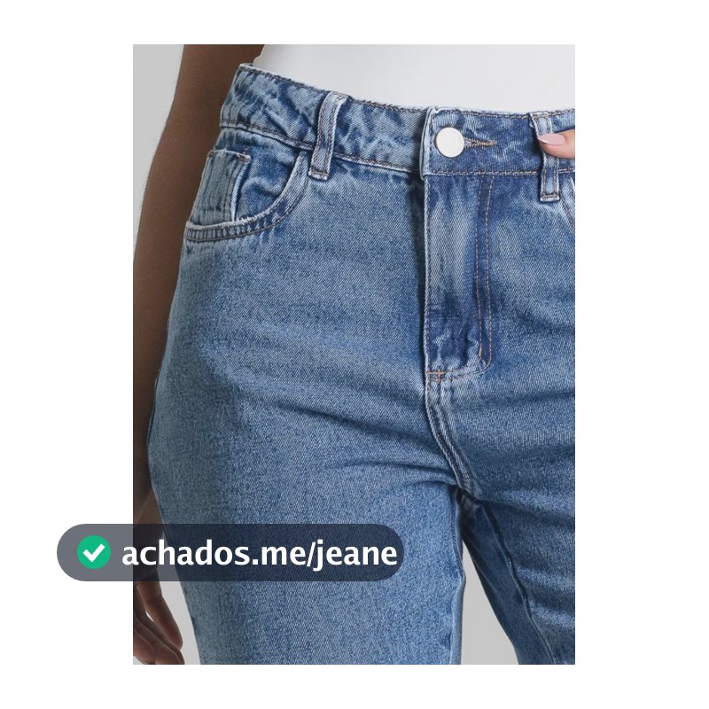 Jeans Sawary Feminina Calca Reta Petit_282599 Índigo Liso 44
