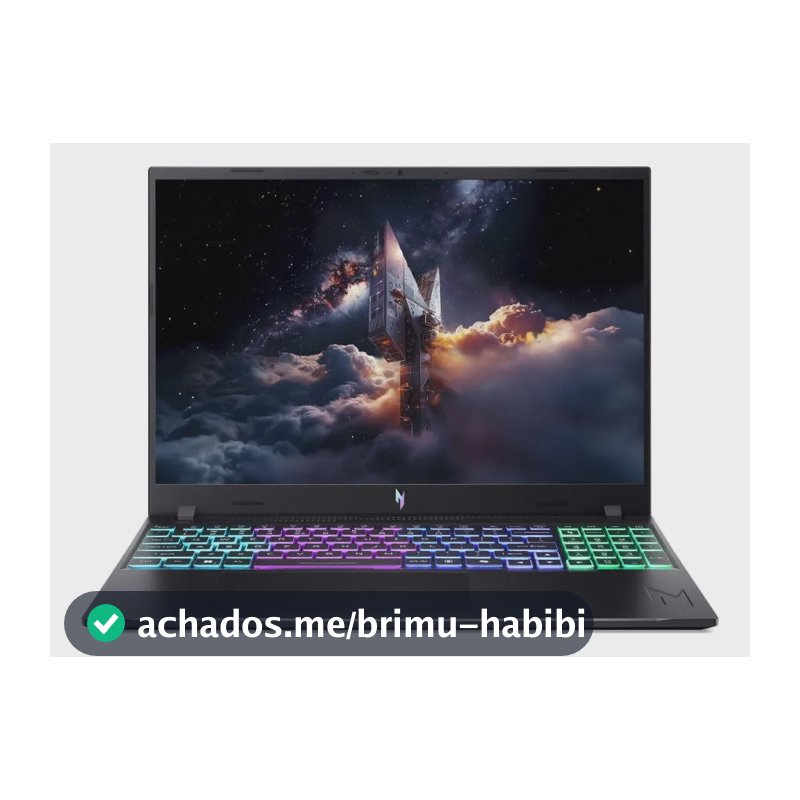Notebook Acer Nitro 58mm C5 8gb Ram 512gb Ssd Rtx5060 Linux Preto