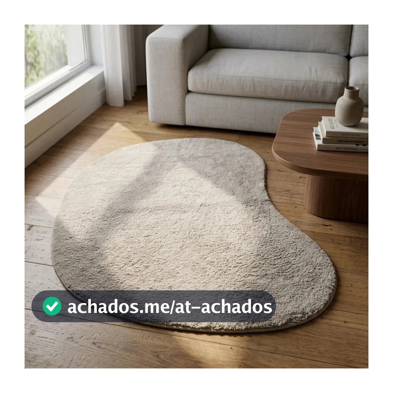 Tapete Orgânico Pérola 148x198 Premium Conforto E Elegância 1.98 M 1.48 M Pérola