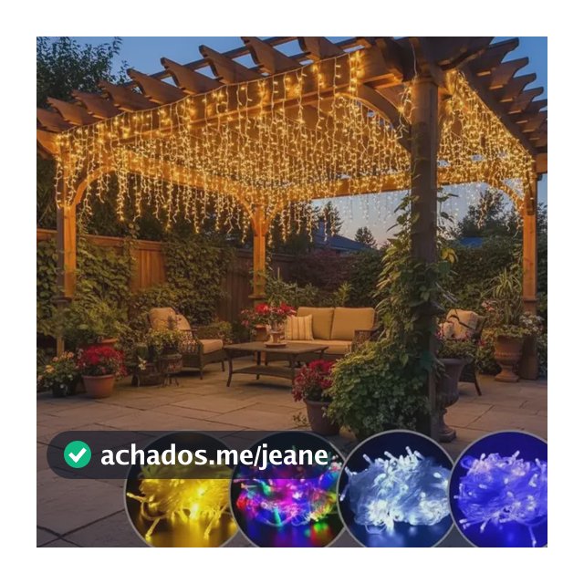Cascata 200 Led 5 Metros Natal Luzes Branco Frio Ou Quente
