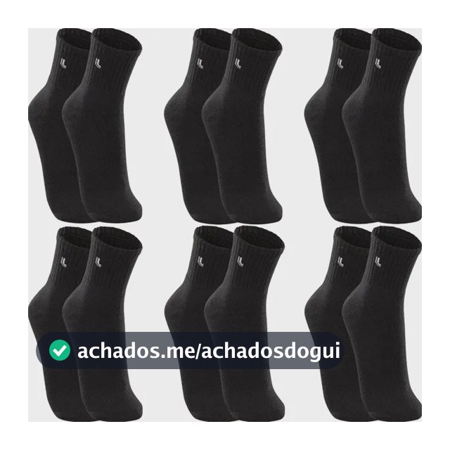 Kit 6 Pares Meias Lupo Cano Médio Esportivas Academia