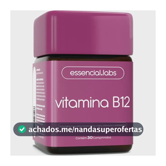 VITAMINA B12 Metilcobalamina - Fórmula com Máxima Pureza e Concentração - 30 Doses