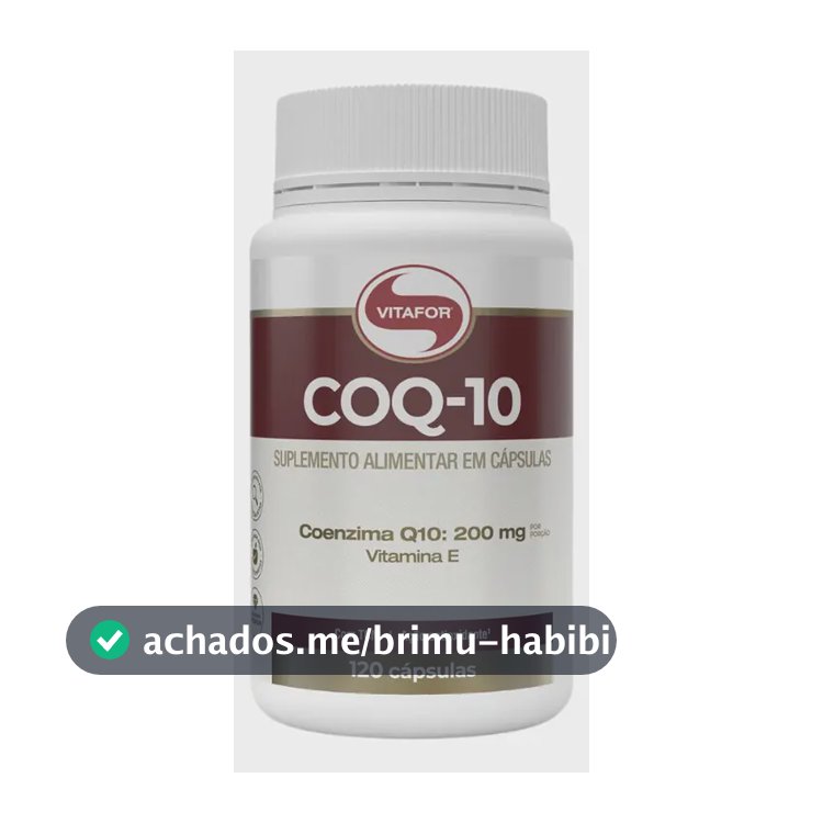 Coenzima Q10 200mg + Vit E 120caps Vitafor Original Premium Neutro