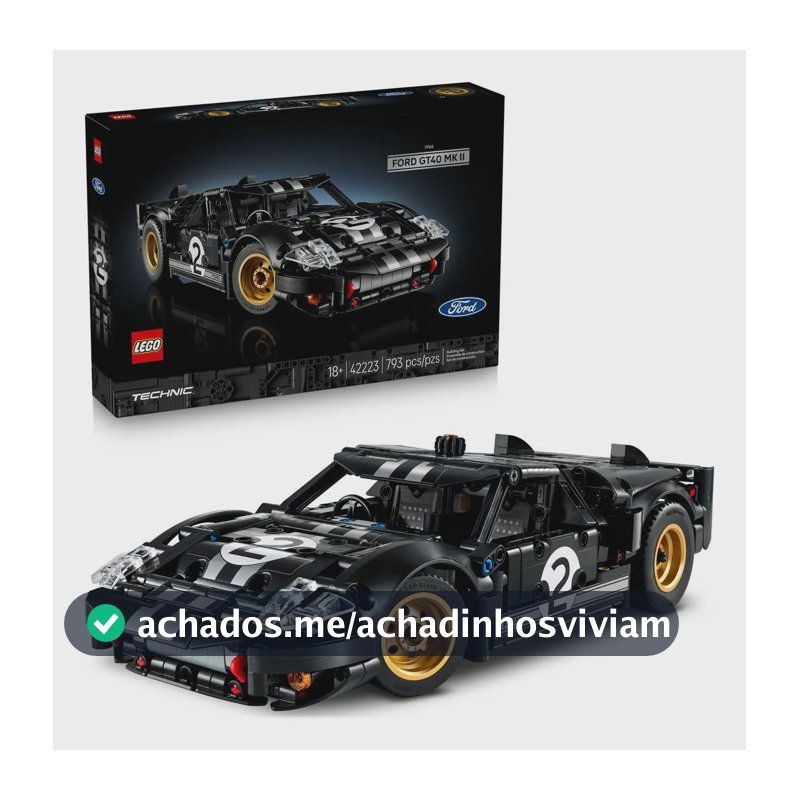 Carro de corrida LEGO Technic 1966 Ford Gt40 MkII 42223