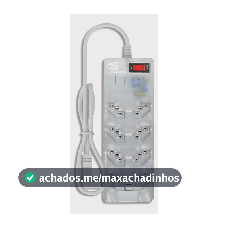 Filtro De Linha Régua Dps Clamper Energia 8 Lcf Transparente Transparente 127/220v