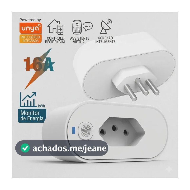 Tomada Inteligente 16a Wi-fi Bivolt Com Monitor De Consumo Compatível Com Alexa Google Home Smart Life, Tuya Automação Residencial Smart Plug Topyhome