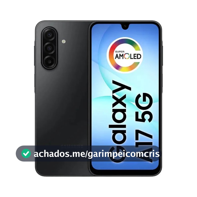 Celular Samsung Galaxy A17 5G Com IA, 128gb, 4gb Ram, Câm De 50mp, Tela De 6.7", Nfc, Ip54 - Preto