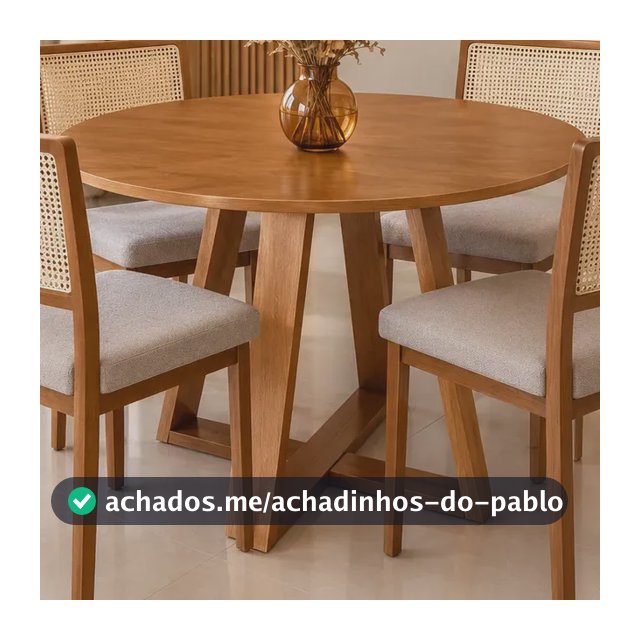 Mesa 4 Lugares Sala Jantar Cozinha Madeira Moderna 90 Cm Rt Marrom