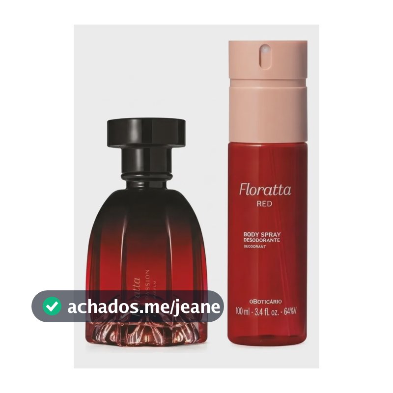 Combo Floratta Red: Eau De Parfum Passion  75ml + Body Spray