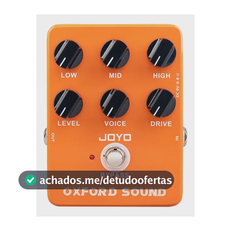 Pedal Guitarra Overdrive Joyo Oxford Sound Rock Anos 70 Laranja